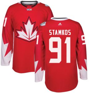 Team Canada Steven Stamkos #91 Authentic Rot Auswärts 2016 World Cup Hockey